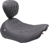 MUSTANG Wide Tripper* Seat - Solo - Dark Brown/Gun Metal Stitching - FLT/FLH '23-'25 89503GM