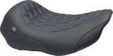 MUSTANG Wide Tripper™ Seat - Solo - Sky Blue Stitching - FLT/FLH '23-'25 88503SB