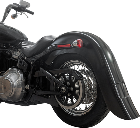 KLOCK WERKS Rear Fender - Vicla Frenched - 9" Extended Rear - Black KWF-02-0313