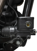 THRASHIN SUPPLY CO. Brake Reservoir Cap - Rear - Black - Twice Cut - '18+ Softail TSC-3177-4