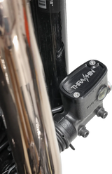 THRASHIN SUPPLY CO. Brake Reservoir Cap - Rear - Black - Twice Cut - '18+ Softail TSC-3177-4