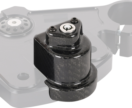 THRASHIN SUPPLY CO. Cover Steering Lock - Gloss Weave Carbon Fiber TSC-3033-0