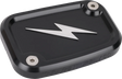 THRASHIN SUPPLY CO. Master Cylinder Cover - Brake - Front - Black/Twice-Cut TSC-3176-4