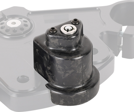 THRASHIN SUPPLY CO. Cover Steering Lock - Matte Forged Carbon Fiber TSC-3033-1