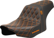 SADDLEMEN Pro Series SDC Performance Seat - Orange Stitching - w/o Backrest - FLT/FLH '23-'24 SC82307D3