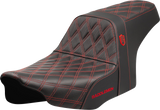 SADDLEMEN Pro Series SDC Performance Seat - Red Stitching - w/o Backrest - FLT/FLH '23-'24 SC82307D4