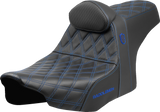 SADDLEMEN Pro Series SDC Performance Seat - Blue Stitching - w/ Backrest - FLT/FLH '23-'24 SC82307DB1