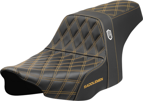 SADDLEMEN Pro Series SDC Performance Seat - Gold Stitching - w/o Backrest - FLT/FLH '23-'24 SC82307D7