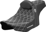 SADDLEMEN Pro Series SDC Performance Seat - White Stitching - w/ Backrest - FLT/FLH '23-'24 SC82307DB6