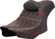 SADDLEMEN Pro Series SDC Performance Seat - Red Stitching - w/ Backrest - FLT/FLH '23-'24 SC82307DB4