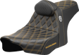 SADDLEMEN Pro Series SDC Performance Seat - Gold Stitching - w/ Backrest - FLT/FLH '23-'24 SC82307DB7