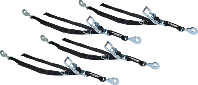 MOOSE OFFROAD Ratcheting Tiedown Pack - 2" x 8' - Black 3920-0536