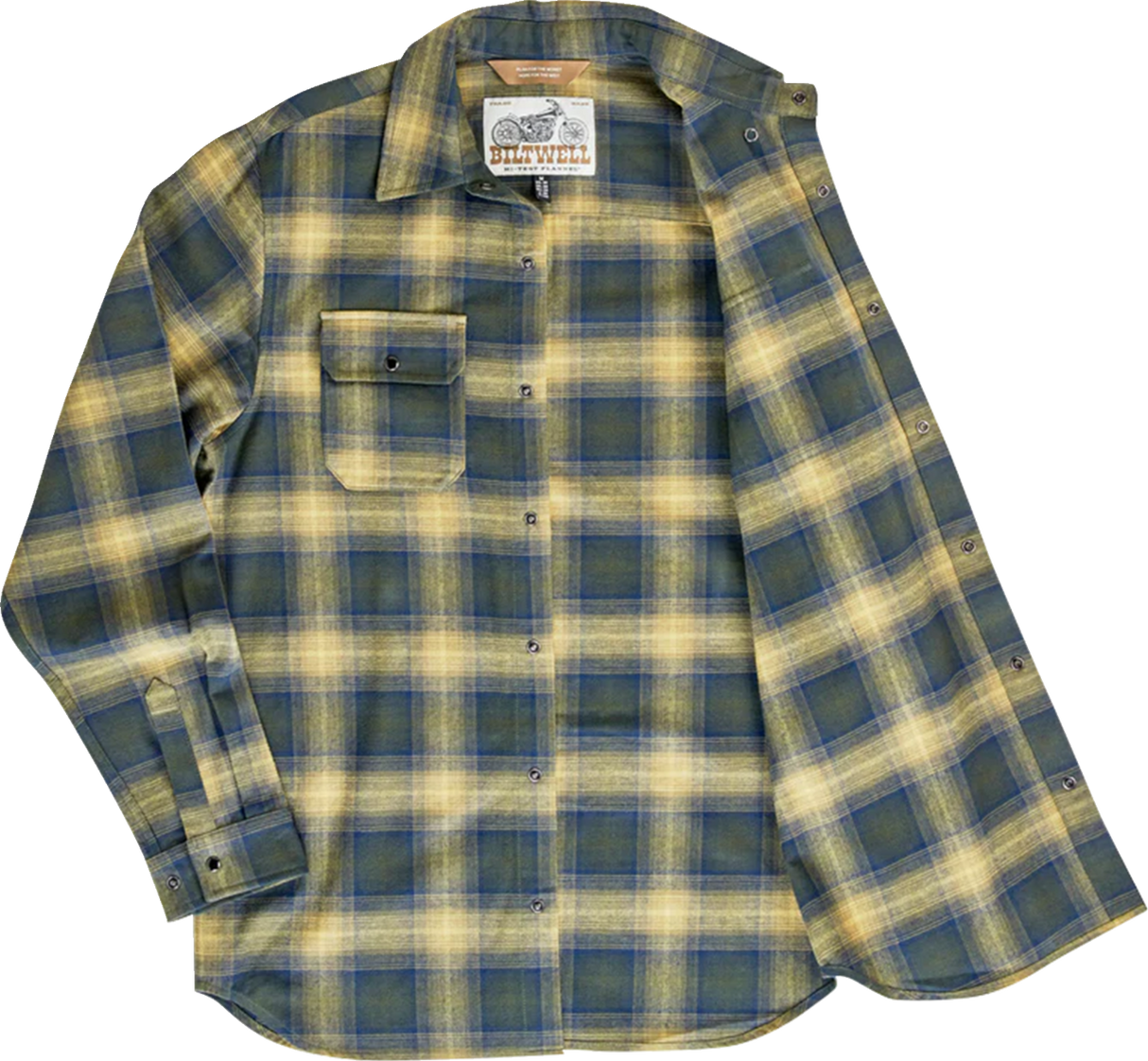 BILTWELL HI Test Flannel Shirt - Moss - Medium 8128-126-003
