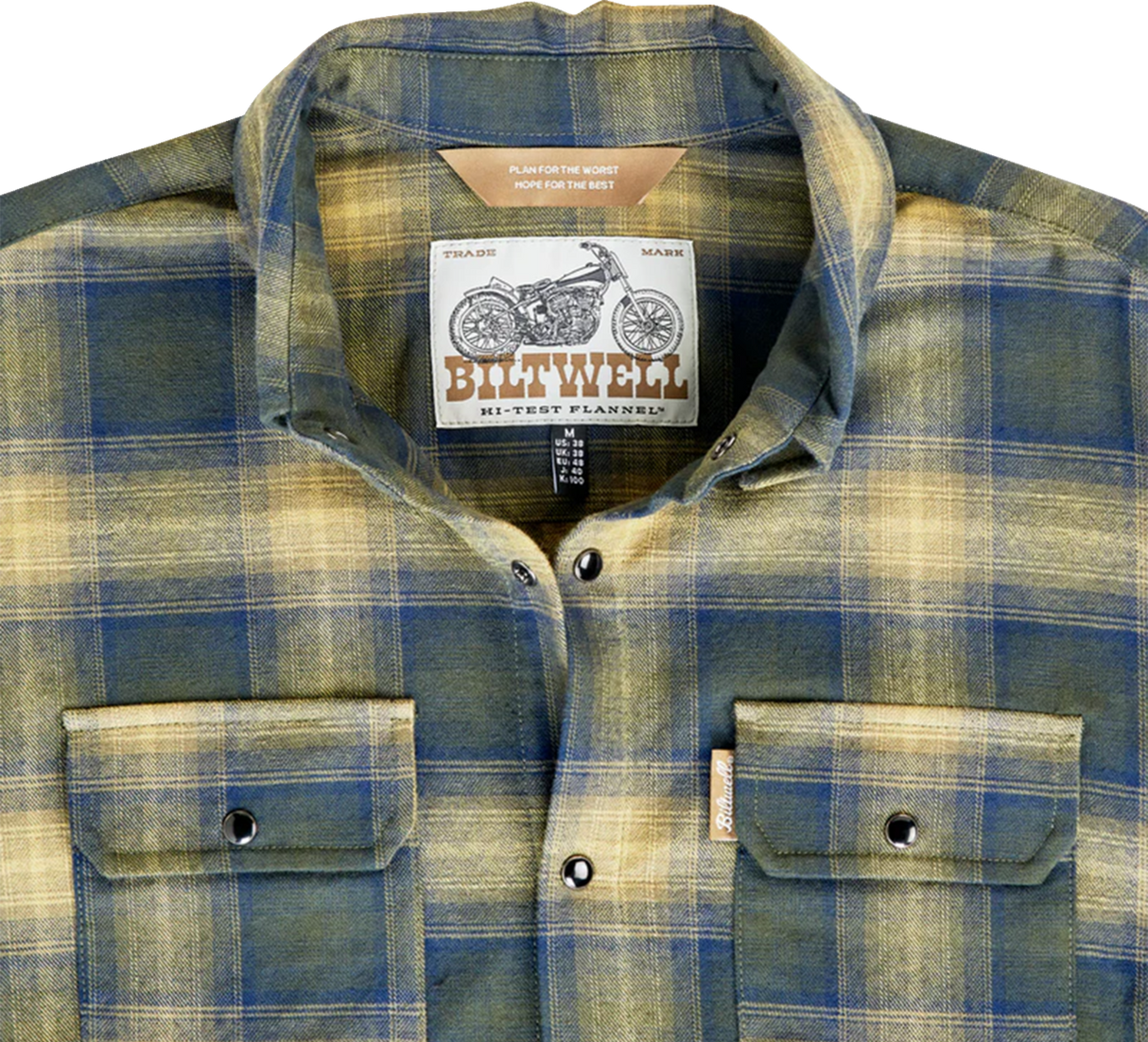 BILTWELL HI Test Flannel Shirt - Moss - Large 8128-126-004