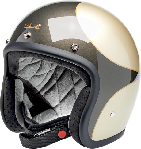 BILTWELL Bonanza Helmet - Scallop - Metallic Charcoal/Champagne - Large 1001-589-204