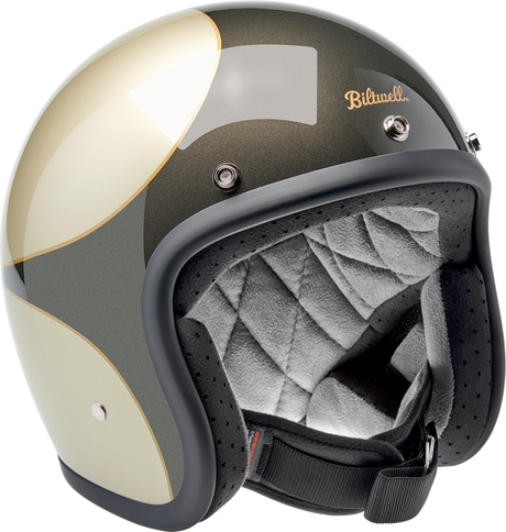BILTWELL Bonanza Helmet - Scallop - Metallic Charcoal/Champagne - Large 1001-589-204