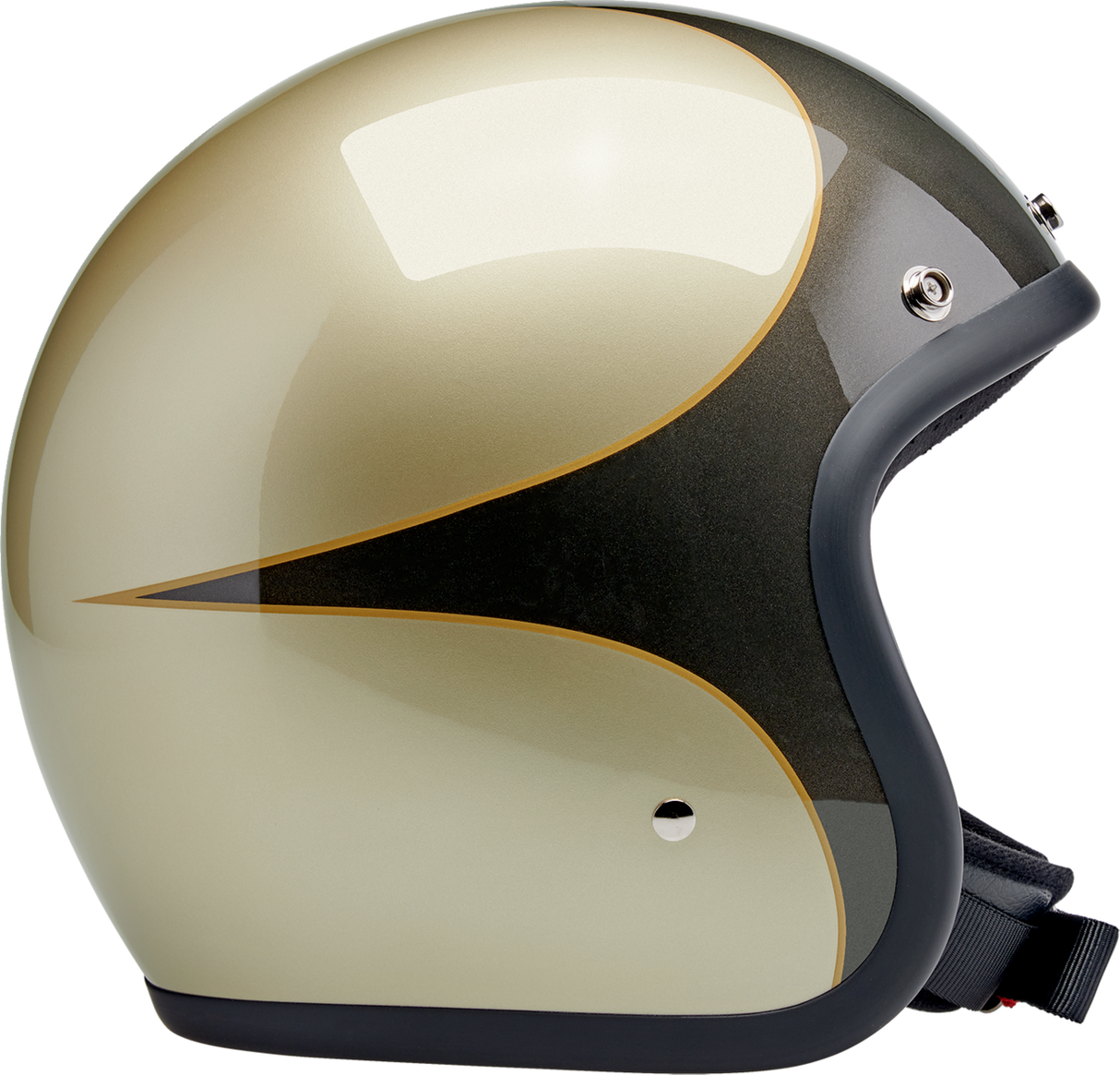 BILTWELL Bonanza Helmet - Scallop - Metallic Charcoal/Champagne - Medium 1001-589-203