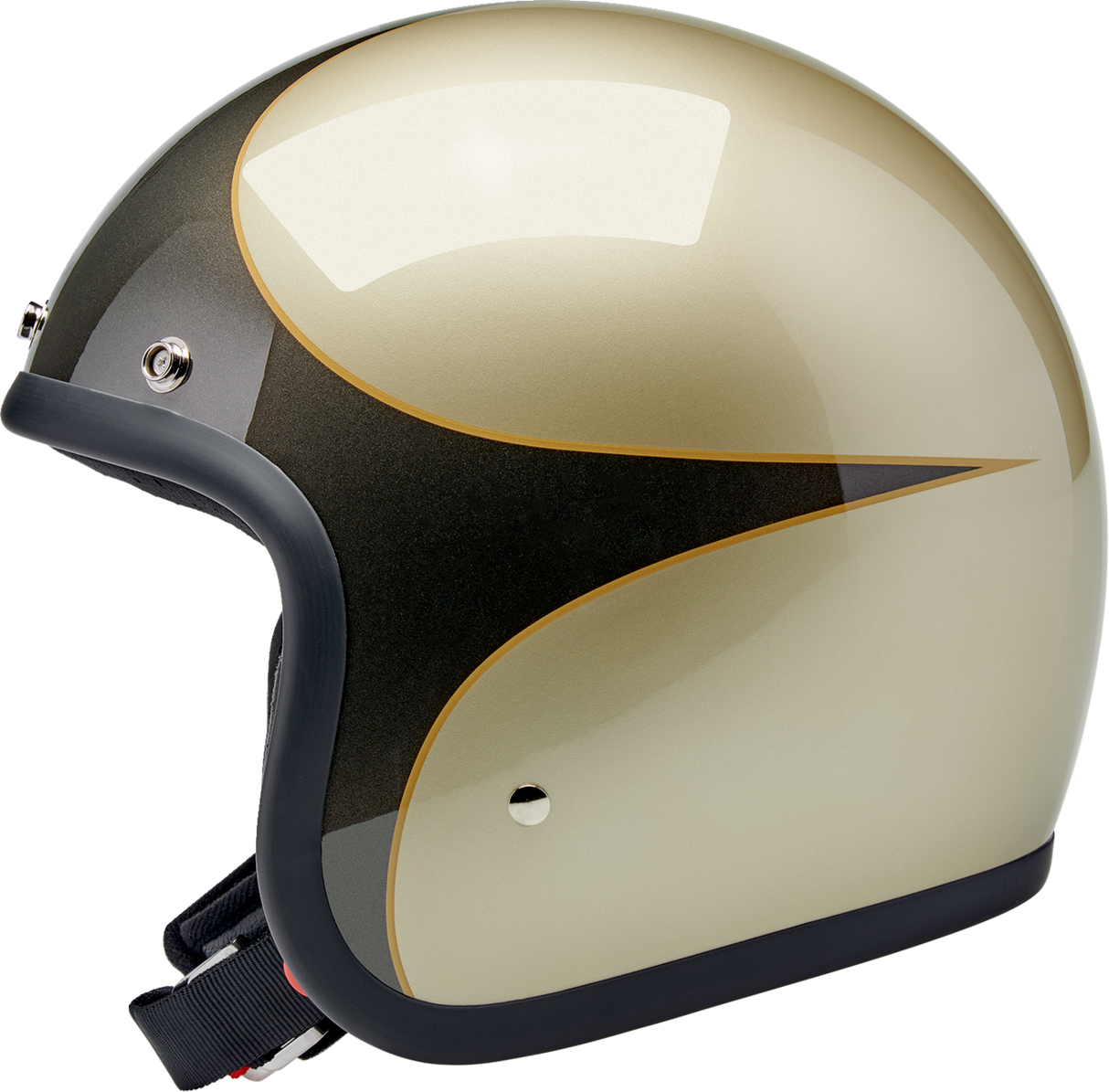 BILTWELL Bonanza Helmet - Scallop - Metallic Charcoal/Champagne - XL 1001-589-205