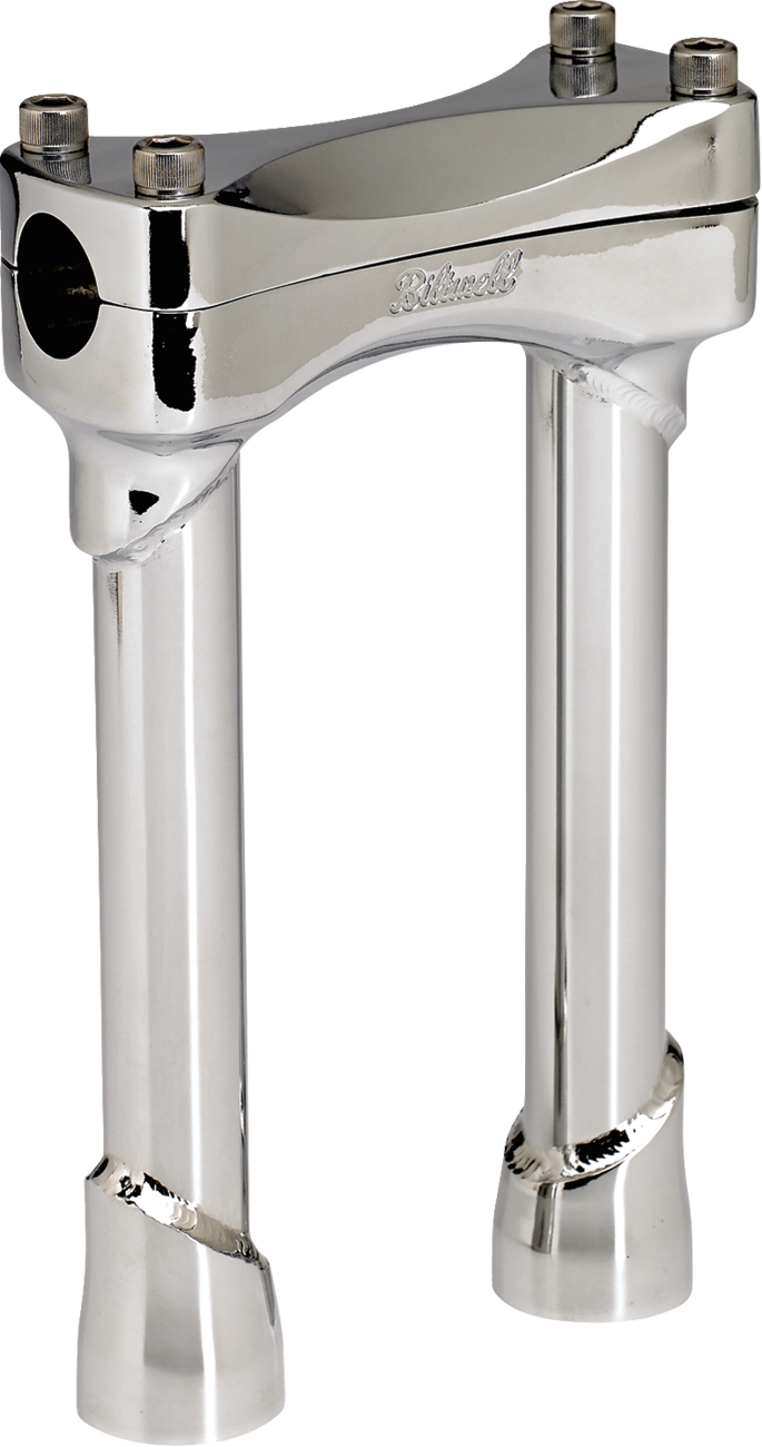 BILTWELL Murdock Handlebar Risers - 8" - Chrome 6403-105-08