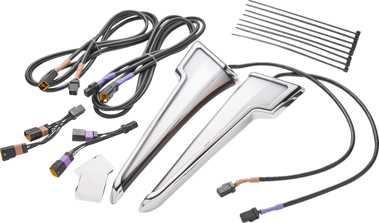 CIRO Quill™ Fairing Light - w/Turn Signal - Chrome - FLHX 12200