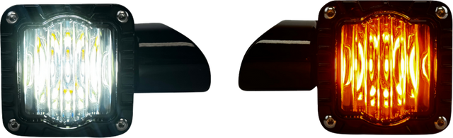 CUSTOM DYNAMICS Turn Signal - Shark Demon* - LED - Front - Smoke Lens SD-RG-FT-AW