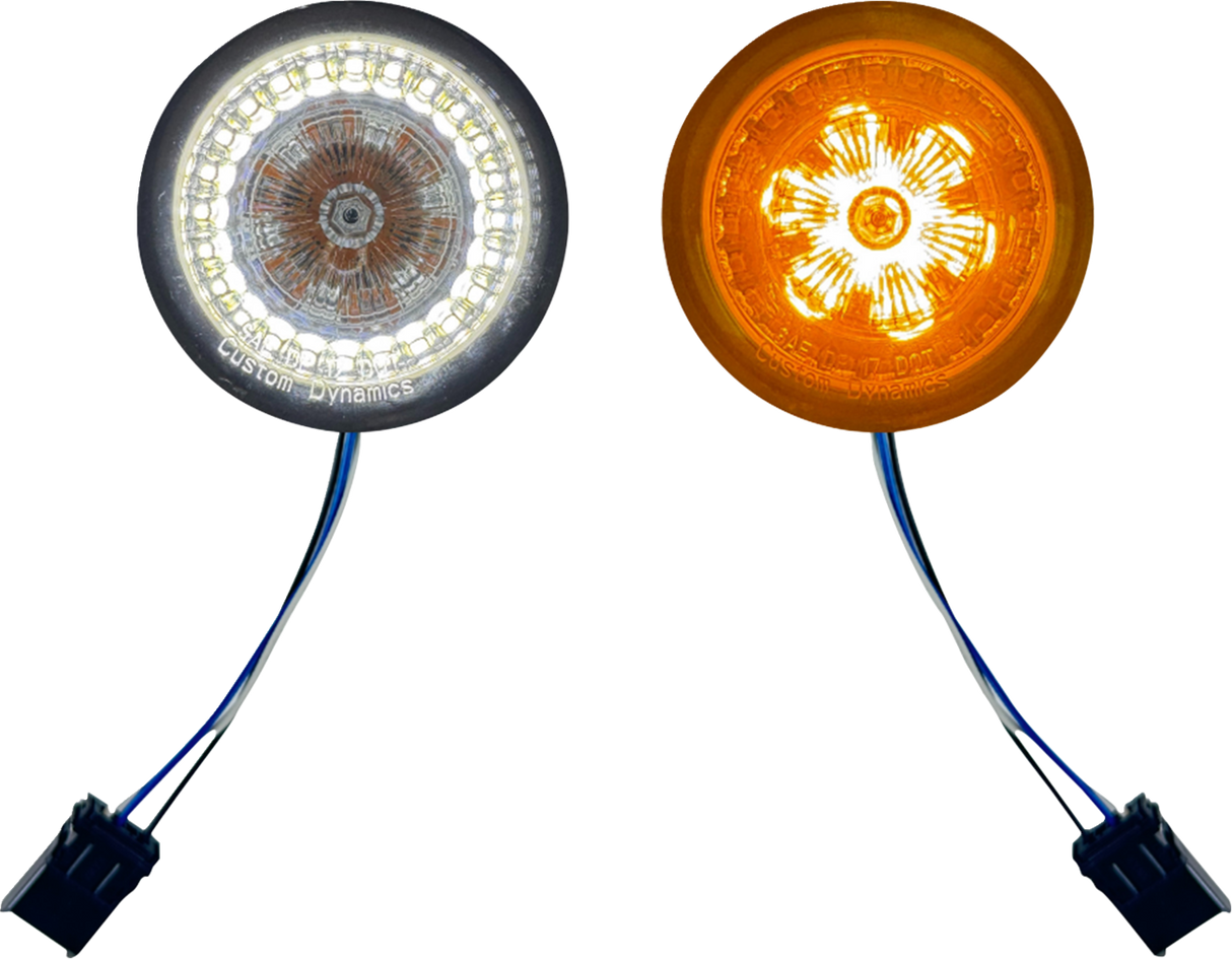 CUSTOM DYNAMICS ProBeam? Front Turn Signal Inserts - LED - Smoke Lens PB-AW-25JAE-S