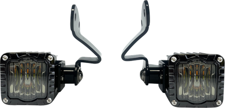 CUSTOM DYNAMICS Front Turn Signals - Shark Demon? - LED - Amber/White - Smoke SD-23RG-FT-AW?