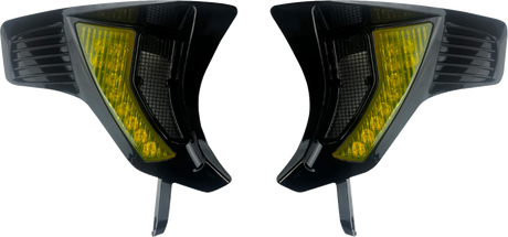 CUSTOM DYNAMICS Shark Demon? Turn Signal Vents - Yellow Lens SD-RG23-VTS-AB