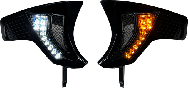 CUSTOM DYNAMICS Shark Demon? Turn Signal Vents - Smoke Lens SD-RG23-VTS-AW