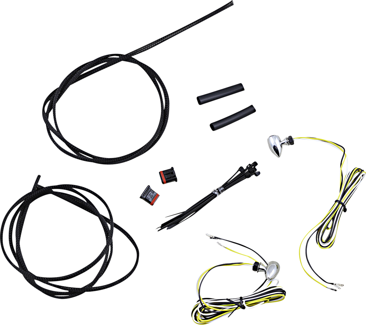 CUSTOM DYNAMICS Micro Turn Signals - Dual - Amber/White - Chrome CD-MICRO-AW2-C