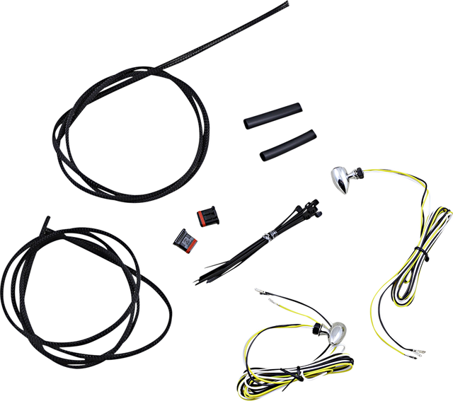 CUSTOM DYNAMICS Micro Turn Signals - Dual - Amber/White - Chrome CD-MICRO-AW2-C