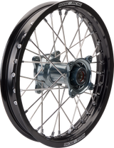MOOSE OFFROAD Wheel Assembly - SX-1 - Complete - Front - Black Wheel/Gray Hub - 16x1.85 MR8X-16016-BKGY