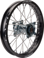 MOOSE OFFROAD Wheel Assembly - SX-1 - Complete - Front - Black Wheel/Gray Hub - 16x1.85 MR8X-16016-BKGY