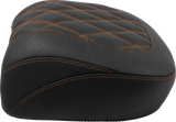 MUSTANG Wide Tripper™ Seat - Passenger - Mandarin Orange Stitching - FLT/FLH '23-'25 88511MO