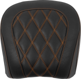 MUSTANG Wide Tripper™ Seat - Passenger - Mandarin Orange Stitching - FLT/FLH '23-'25 88511MO