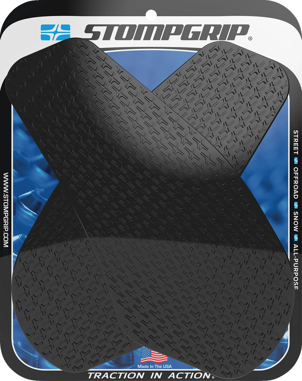 STOMPGRIP Traction Pad Tank Grips - Icon - Black - YZF-R6 55-14-0004B