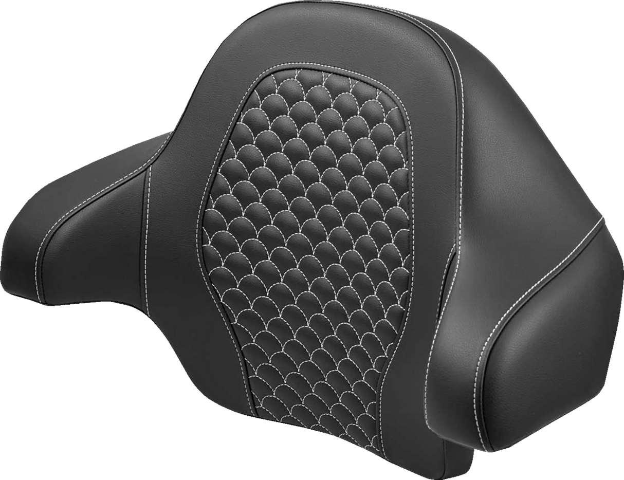 SADDLEMEN Tour Pak - Dragon Scale - White Stitch - FLH/FLT '14-'24 814-07-15506