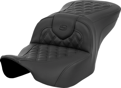 SADDLEMEN Heated Roadsofa* Seat - Lattice Stitch - w/o Backrest - FLT/FLH '23-'24 823-07-182A0