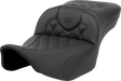 SADDLEMEN Heated RoadSofa* Seat - Extended Reach - Lattice Stitch - w/o Backrest - FLT/FLH *23-*24 823-07-184A0