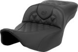 SADDLEMEN Heated RoadSofa* Seat - Extended Reach - Lattice Stitch - w/o Backrest - FLT/FLH *23-*24 823-07-184A0