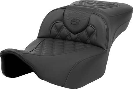 SADDLEMEN Heated RoadSofa* Seat - Extended Reach - Lattice Stitch - w/o Backrest - FLT/FLH *23-*24 823-07-184A0