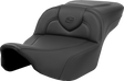 SADDLEMEN Heated RoadSofa* Seat - Extended Reach - Smooth - w/o Backrest - FLT/FLH *23-*24 823-07-188A0