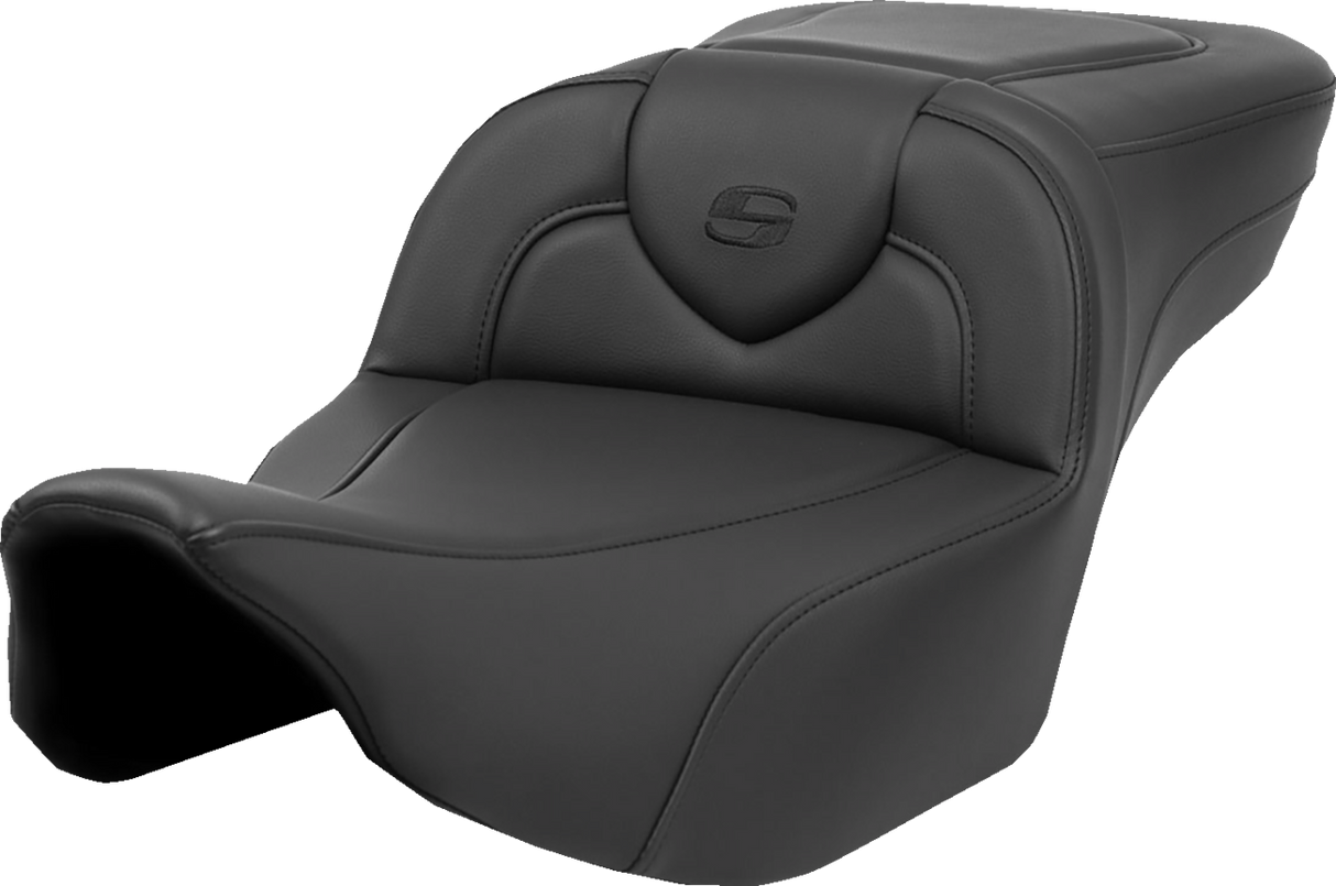 SADDLEMEN Heated RoadSofa* Seat - Extended Reach - Smooth - w/o Backrest - FLT/FLH *23-*24 823-07-188A0
