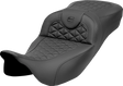 SADDLEMEN RoadSofa* Tri Gripper Seat - Extended Reach - w/o Backrest - FLH/FLT '08-'25 808-07B-21100