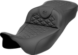 SADDLEMEN RoadSofa* Tri Gripper Seat - Extended Reach - w/o Backrest - FLH/FLT '08-'25 808-07B-21100