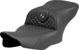 SADDLEMEN Roadsofa* Seat - Dragon Scale Stitch - Dark Gray Stitch - w/o Backrest - FLTR/FLHX '23-'24 823-07-20802