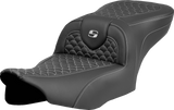 SADDLEMEN Roadsofa* Seat - Dragon Scale Stitch - Silver Stitch - w/o Backrest - FLTR/FLHX '23-'24 823-07-20805