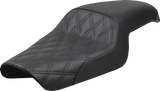SADDLEMEN Profiler™ Seat - XL - Lattice Stitch - Black - Sportster S '21-'25 821-36-149