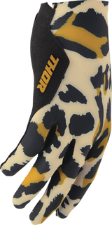 THOR Women's Sportmode Cheetah Gloves - Tan/Black - Small 3331-0308