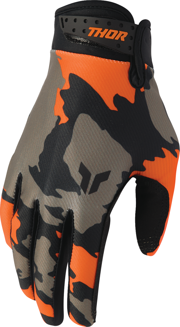 THOR Launchmode Hunter Gloves - Orange/Black - Large 3330-8525